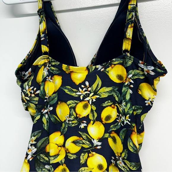 Nip Tuck Multi Fit Cup Lemon Print One Piece Swimsuit Slimming Size 8 Swim Suit - Picture 3 of 12